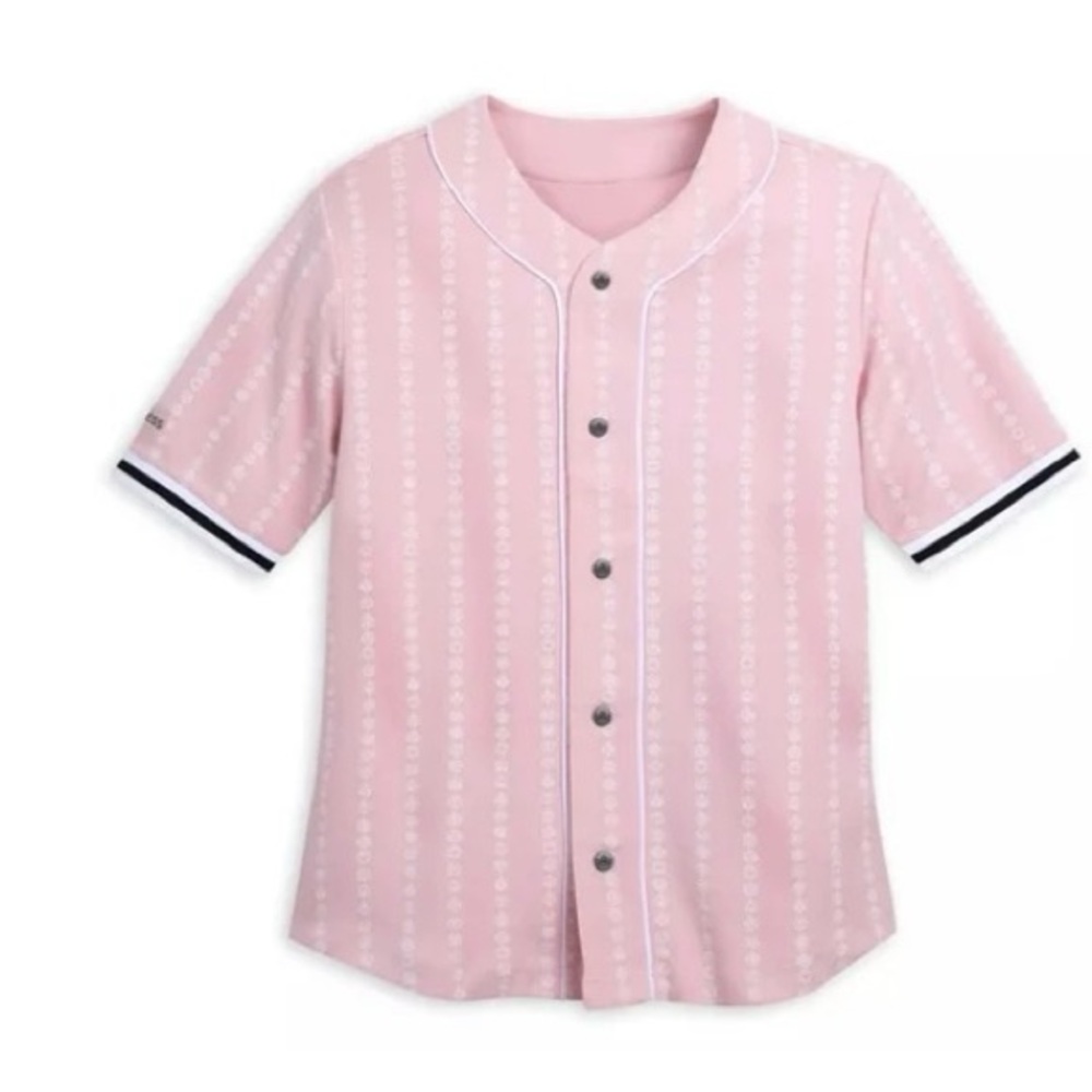 Disney Princess Pink Baseball Style Jersey Top - EUC